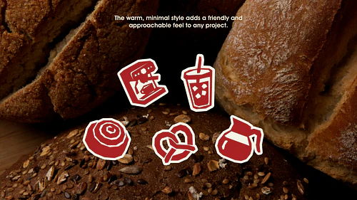 Local Café and Bakery Icons