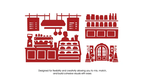 Local Café and Bakery Icons