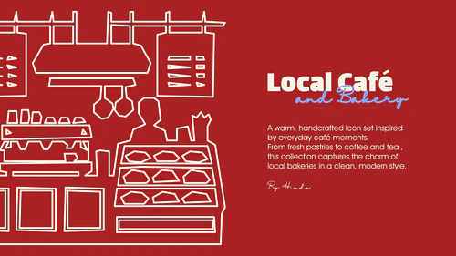 Local Café and Bakery Icons