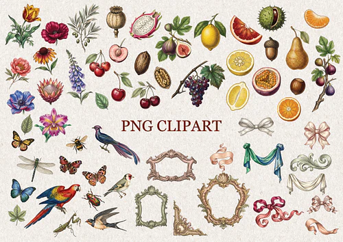 Vintage Bloom Clipart