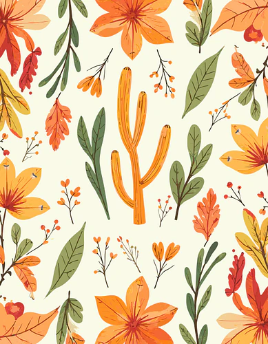 Autumn Botanical Patterns Bundle