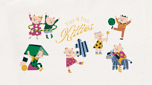 Playful Kitties Illustration