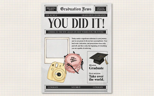 Trendy Graduation Clipart Set (Class of 2026)