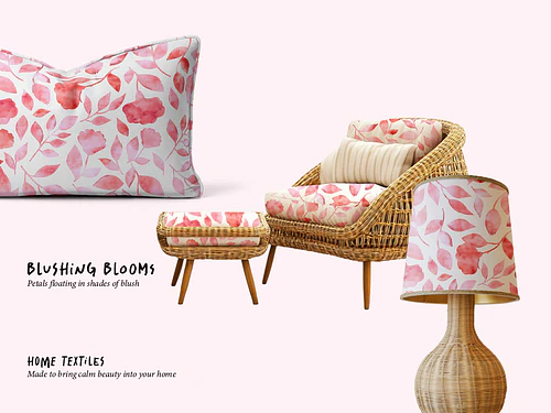 Blushing Blooms - Seamless Pattern