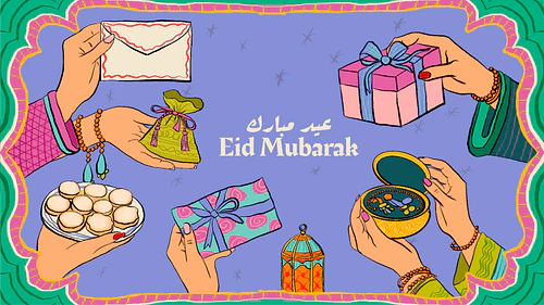 Eid Celebration Illustration