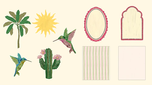 Pink Desert Invitation Cards