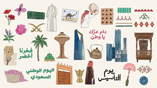 Saudi National Day & Founding Day Canva Templates