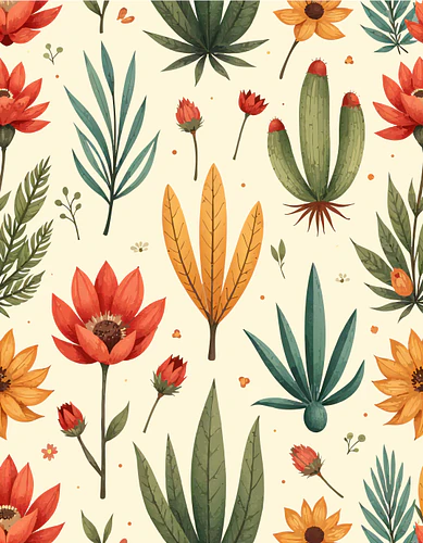 Autumn Botanical Patterns Bundle