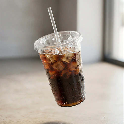 Transparent Iced Coffee Cup Mockup - FLOATING STYLE