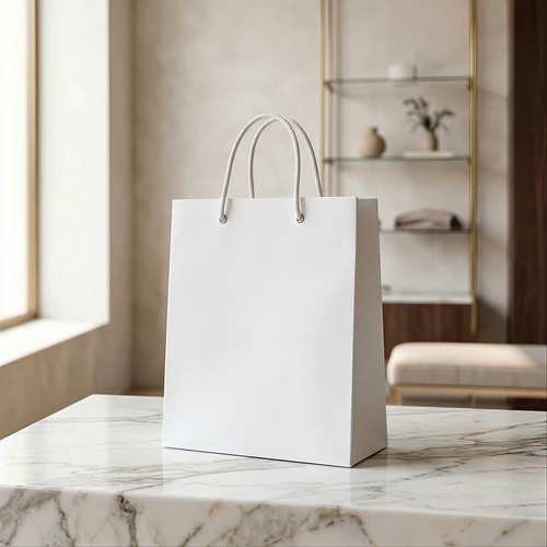 SHOPPING BAG MOCKUP - Luxury Shopping Bag Mockup – Minimal Fashion Branding PSD