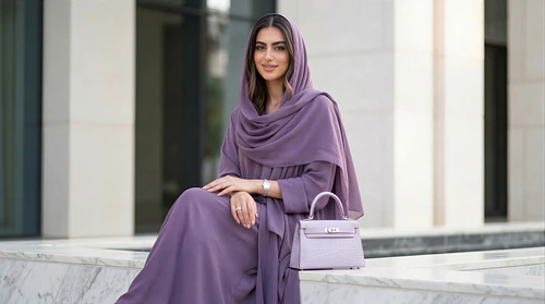 Graceful GCC Woman in Marble City